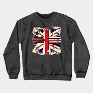 Brit Glory Grunge Flag Bonus Crewneck Sweatshirt